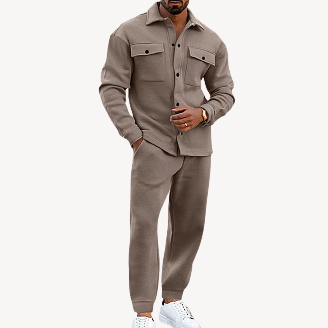 Men's Casual Zip-Up Jacket and Jogger Set