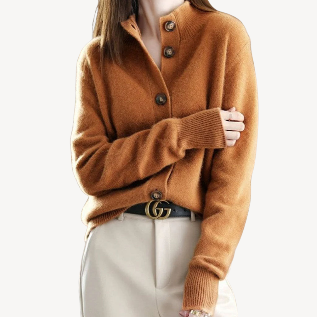 Soft Knit Button-Down Sweater for Women