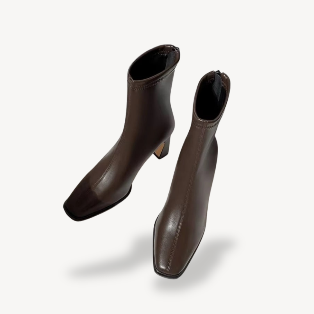 Orthopedic Square Toe Ankle Boots