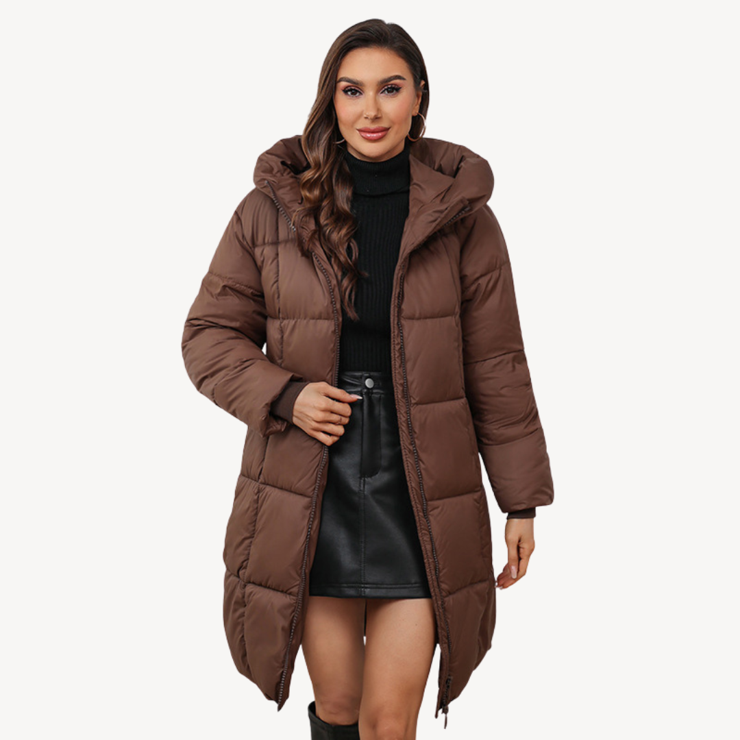 Puffer Coat with Hood for Women