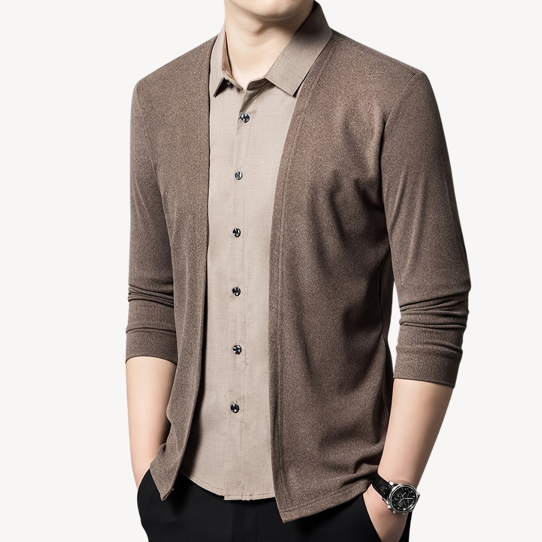 Men's Lightweight Knit Cardigan Open Front