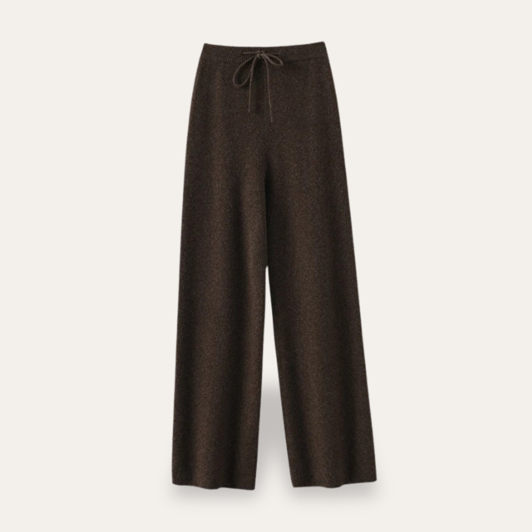 Women's Cashmere Pants – Wide Knit Trousers