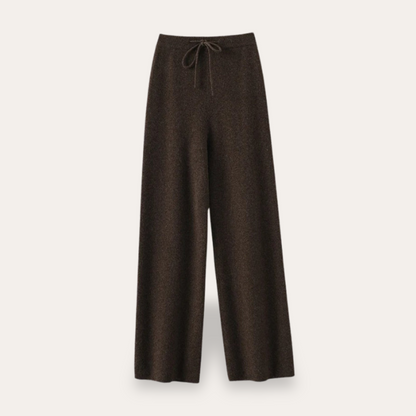 Women's Cashmere Pants – Wide Knit Trousers
