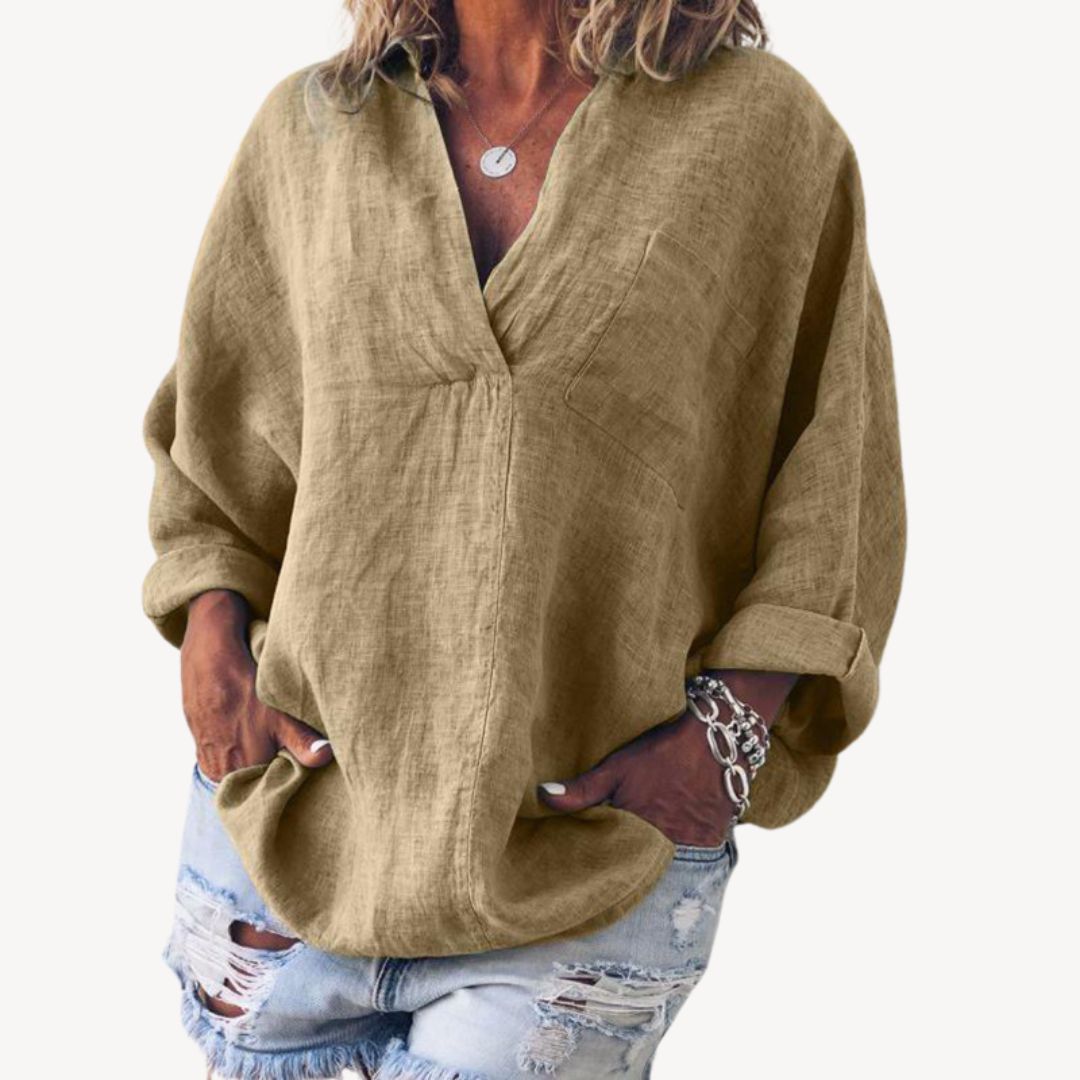 Relaxed Fit Cotton Women Blouse