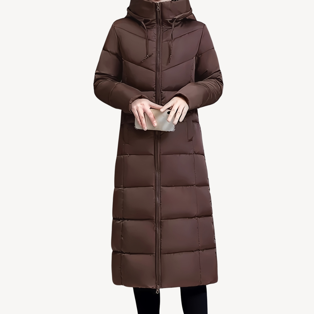 Women’s Long Puffer Coat with Hood