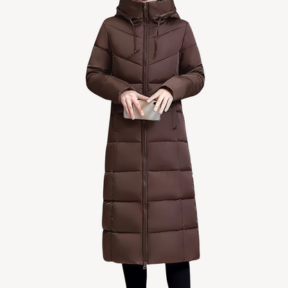 Women’s Long Puffer Coat with Hood