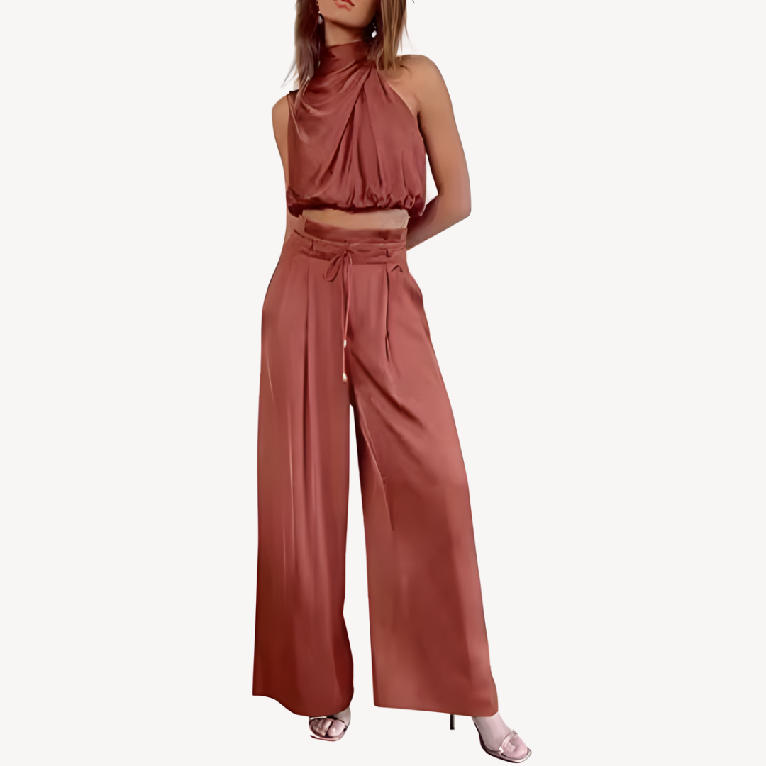 Women's Satin Two-Piece Set