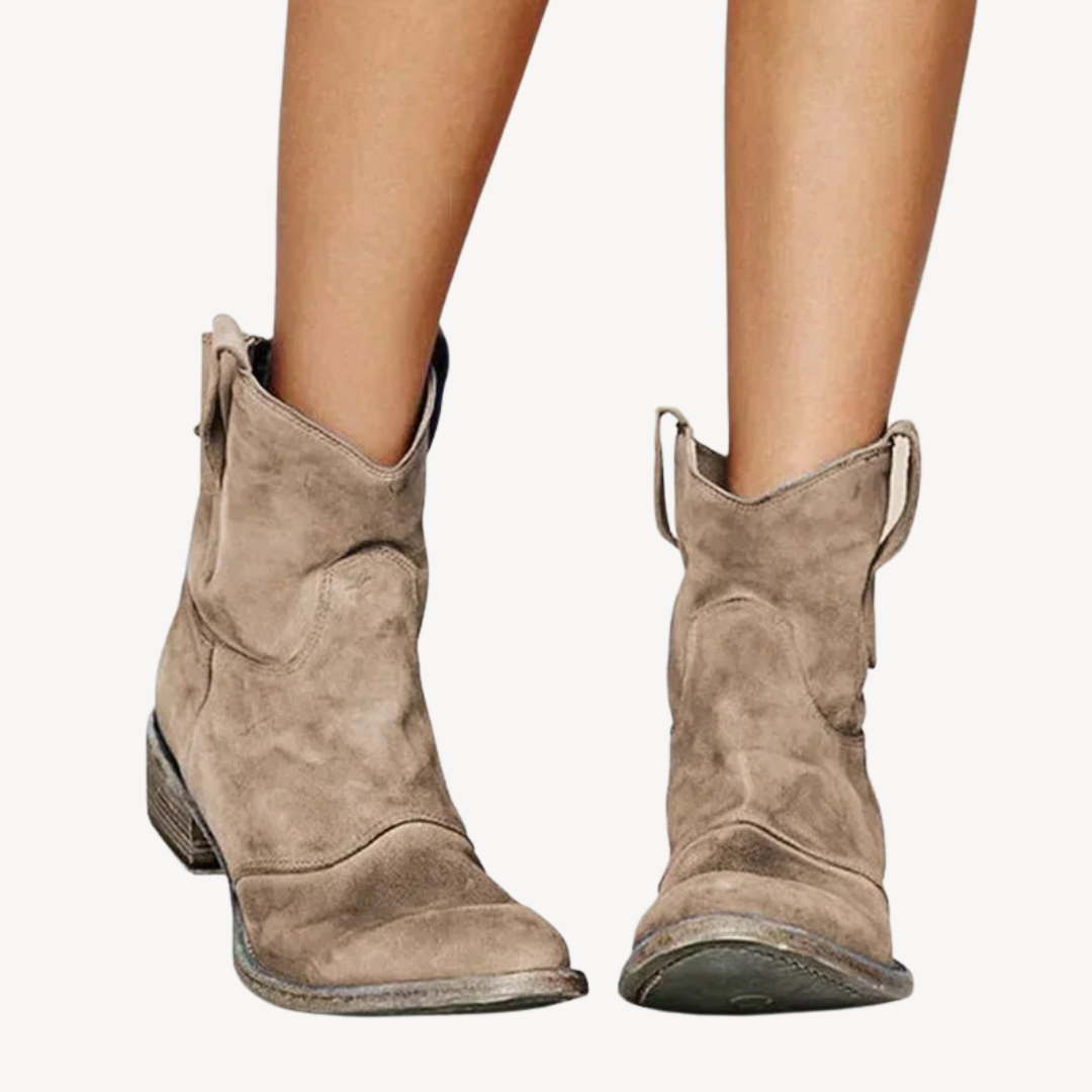 Women's Faux Leather Western Ankle Boots