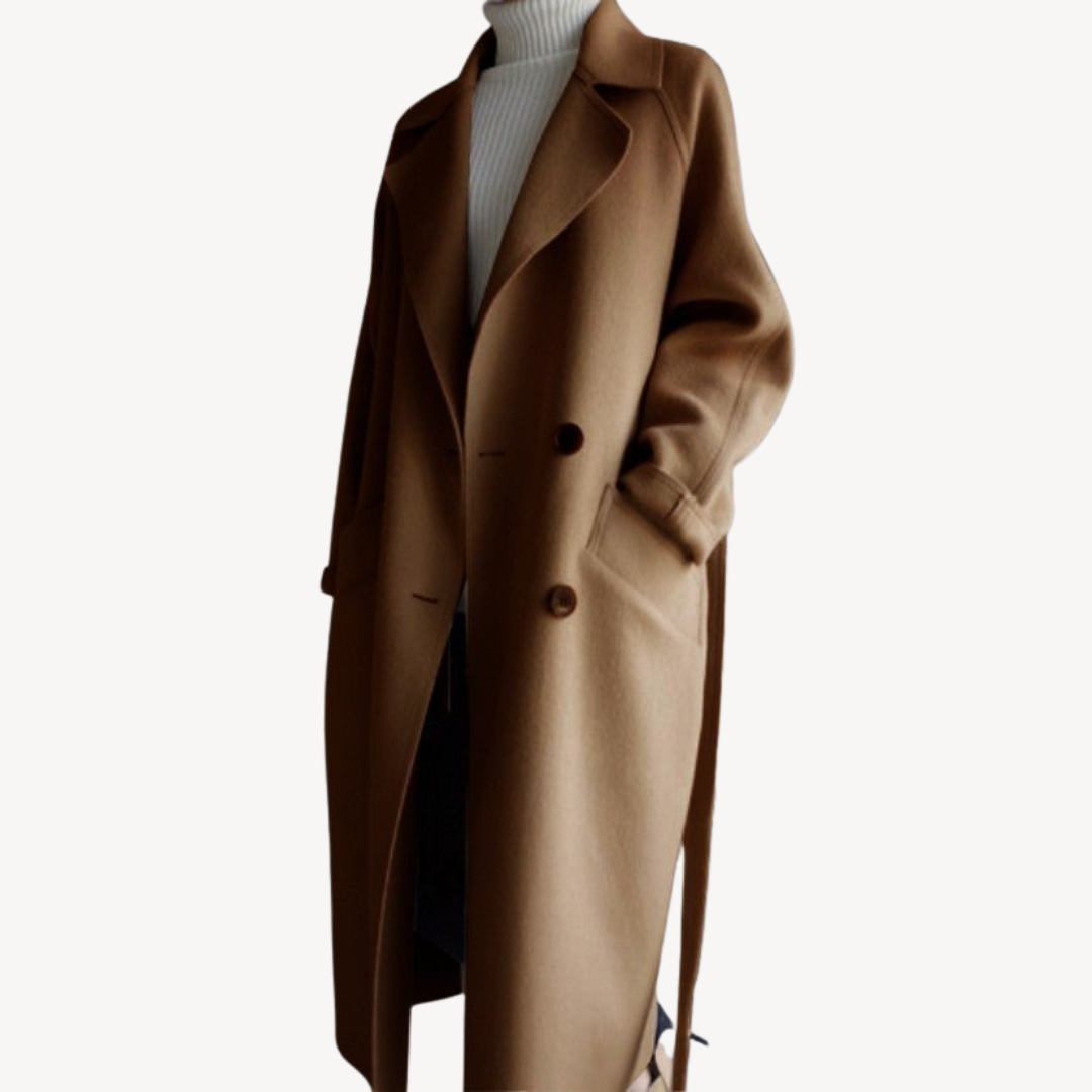 Women's Wool Blend Double-Breasted Coat