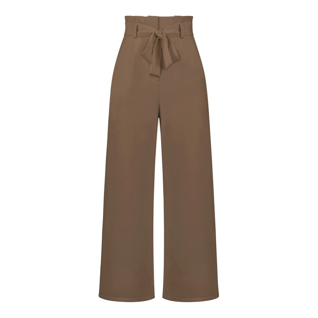 Tie Waist High-Waisted Trousers for women