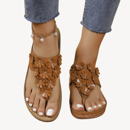Women's Orthopedic Flower Flat Sandals