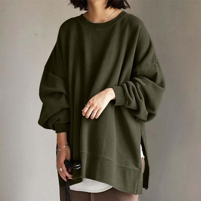 Cozy Loose Fit Crew Neck Sweater