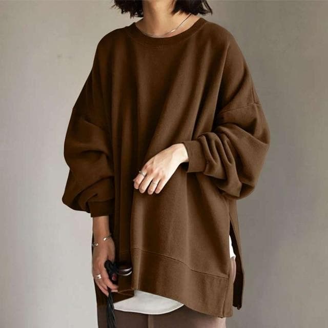 Cozy Loose Fit Crew Neck Sweater