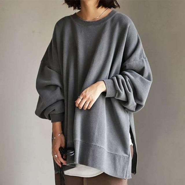 Cozy Loose Fit Crew Neck Sweater