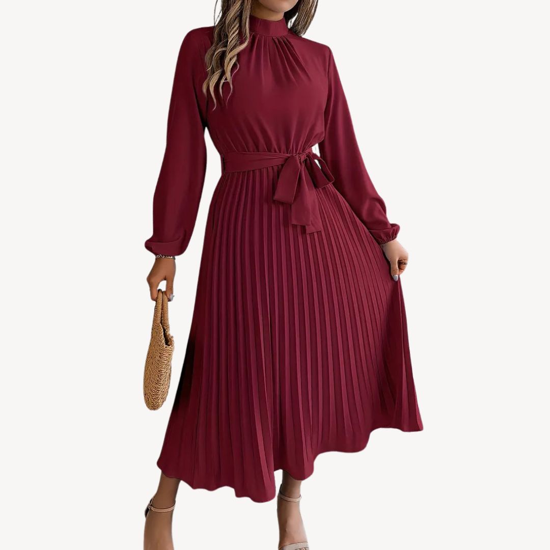Pleated Midi Dress Women