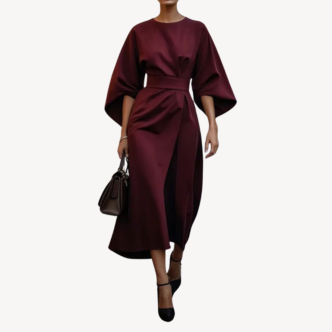 Women's Cotton Belted Midi Dress