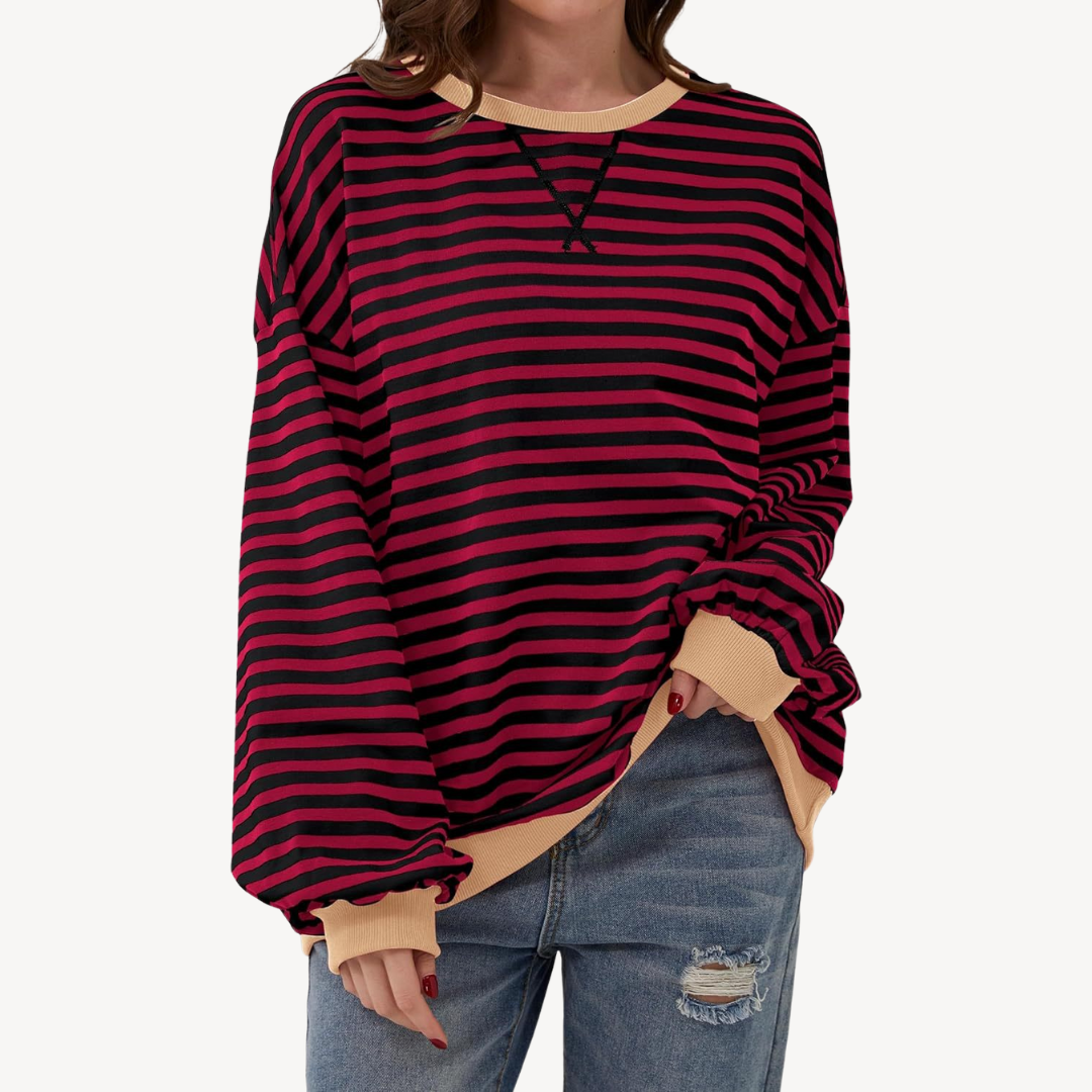 Women's Striped Long Sleeve Top