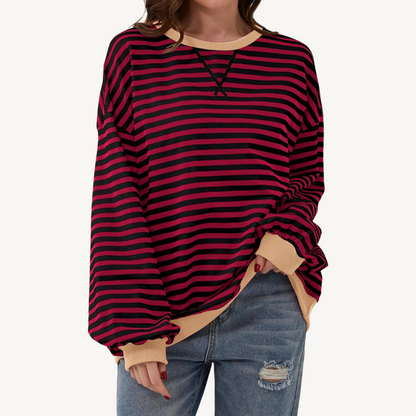 Women's Striped Long Sleeve Top
