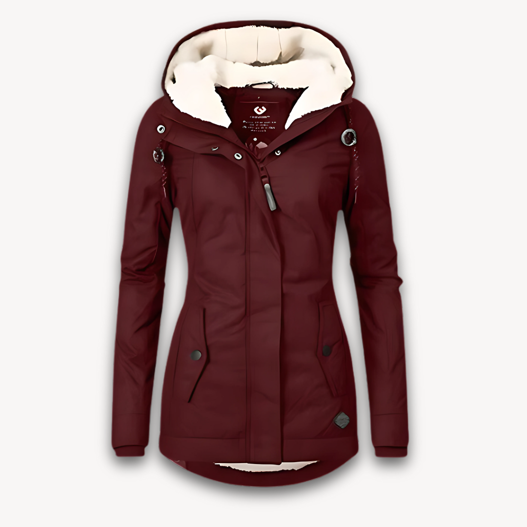 Women's Waterproof Winter Jacket with Faux Fur Lining