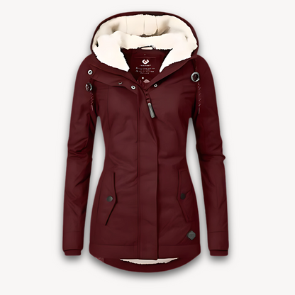 Women's Waterproof Winter Jacket with Faux Fur Lining