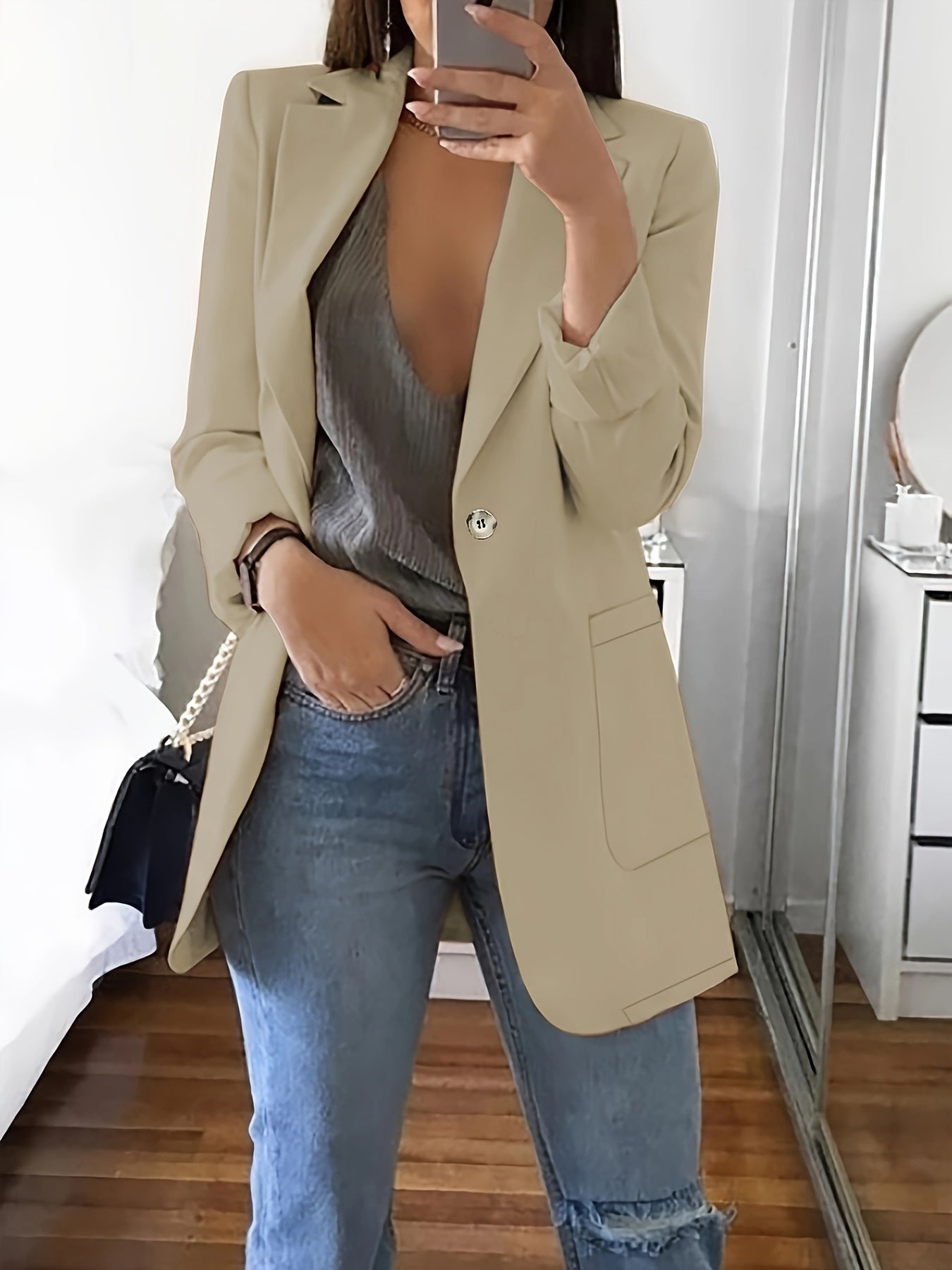 Classic Fit Women's Chic Office Blazer