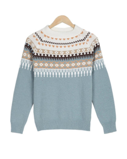 Ladies Cozy Crew Neck Sweater - BritishElegance