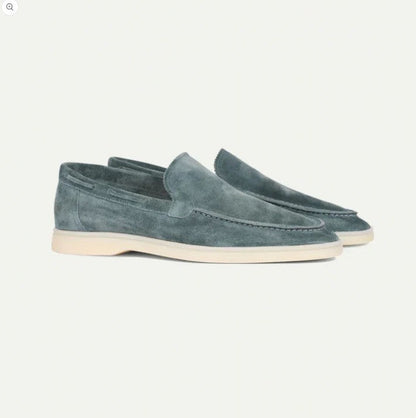 Matte Suede Slip-On Loafers