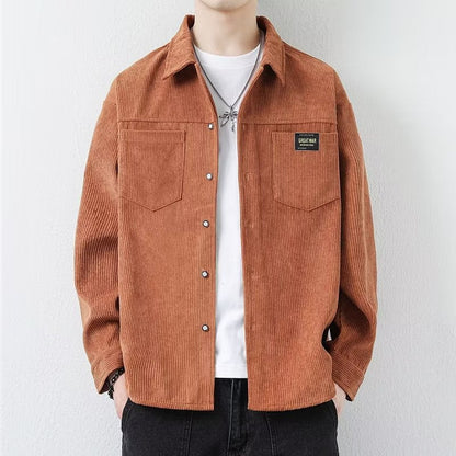 Casual Corduroy Jacket Black