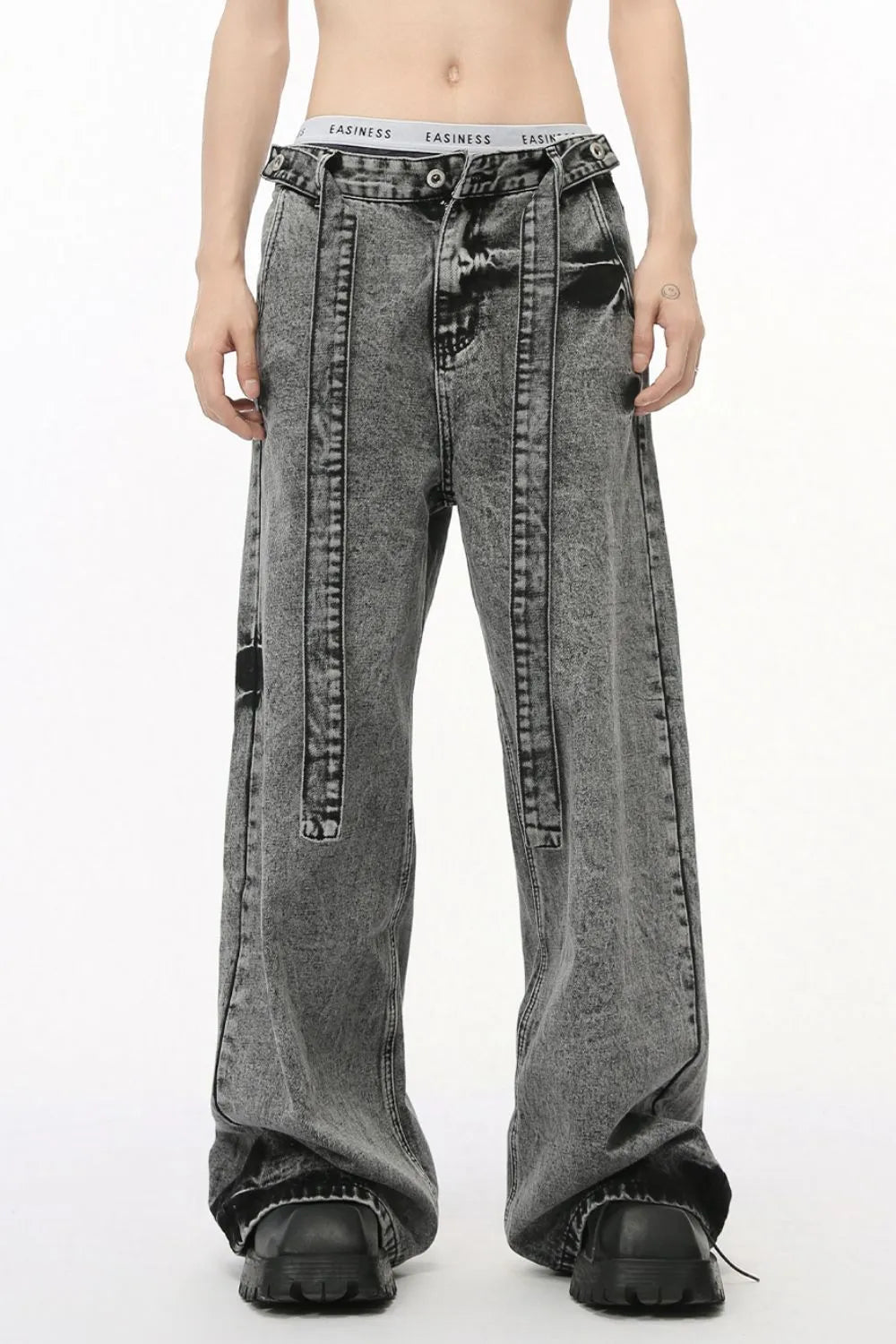 Comfortable High Waisted Wide Leg Women's Jeans - BritishElegance