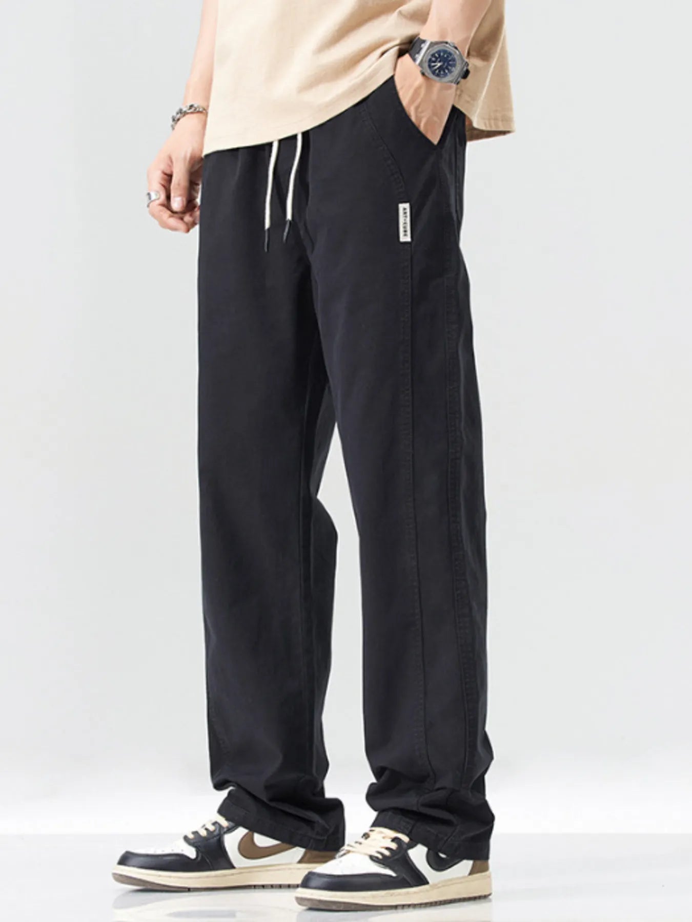 Men's Relaxed Fit Jogger Pants with Drawstring Waist - BritishElegance