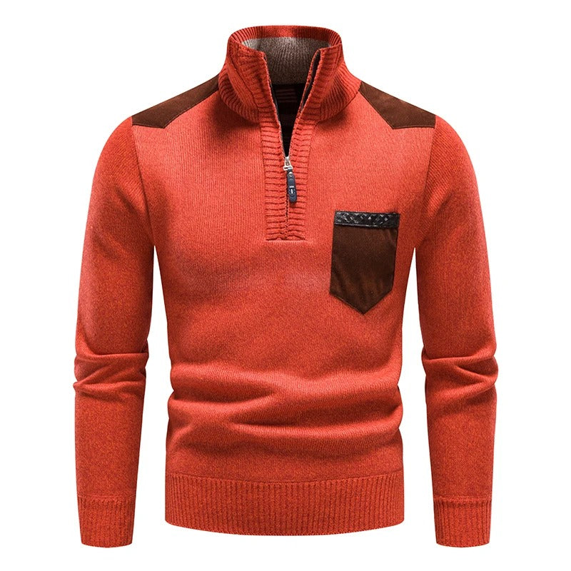 Classic Cable Knit Zip Sweater