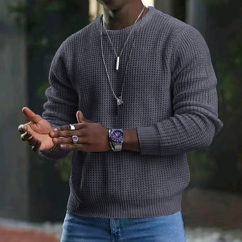 Warm Men's Knit Crew Neck Winter Sweater