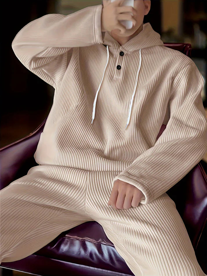 Relaxed Fit Mens Sports Tracksuit Set