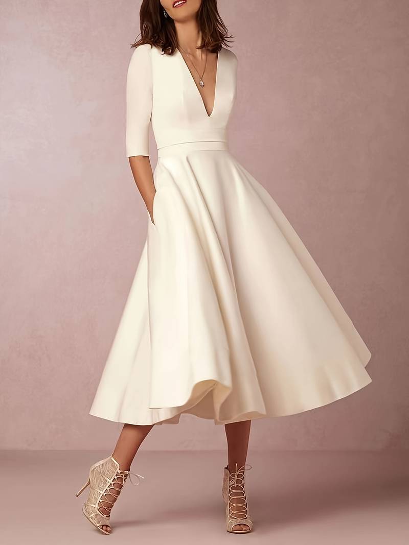Chic Casual Knee Length Summer Dress - BritishElegance