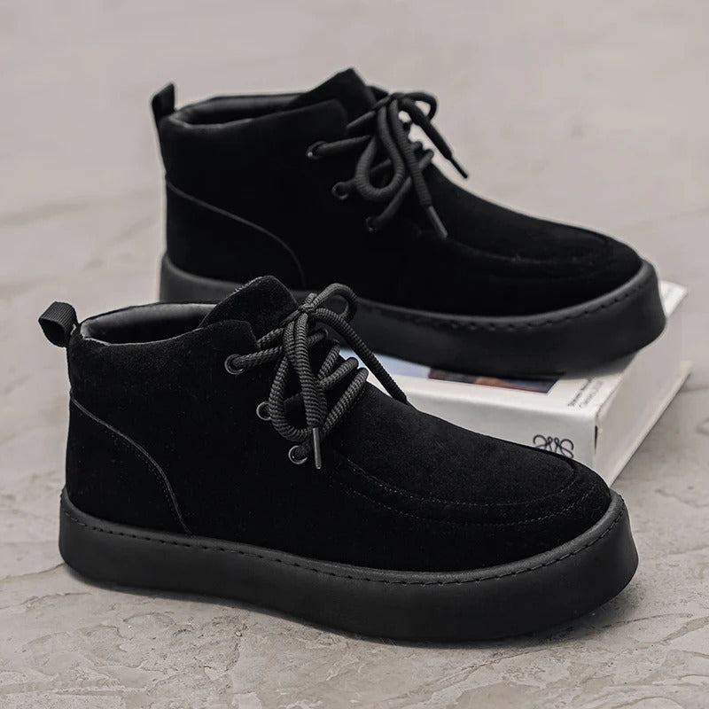 Classic Suede Leather Sneakers - BritishElegance