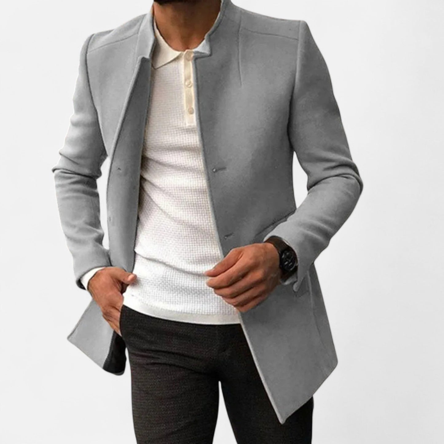 Dorevelle | Men's Fitted Coat - Timeless Plain Style