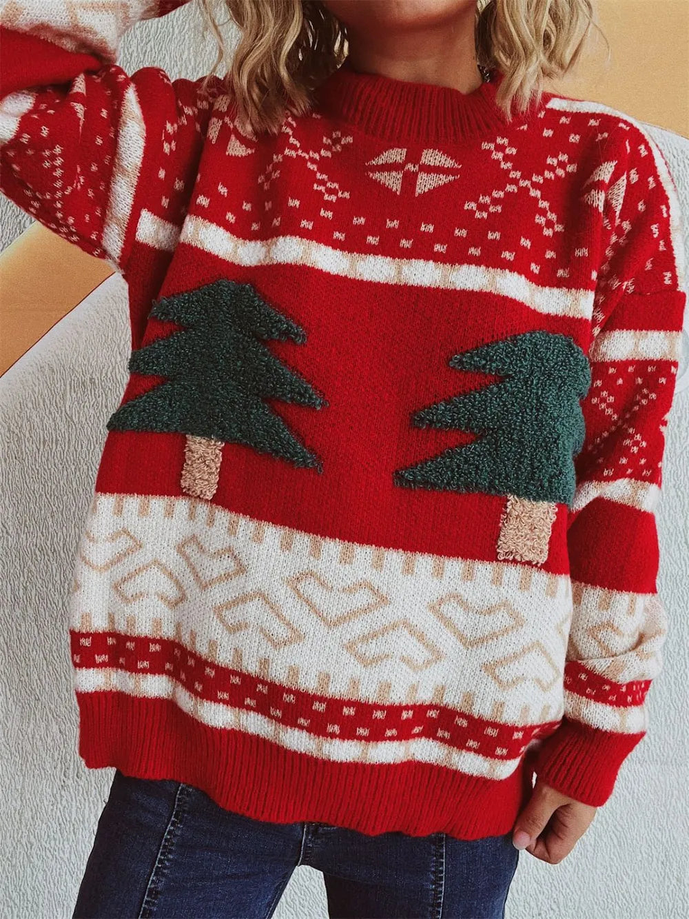 Cozy Holiday Crew Neck Winter Sweater - BritishElegance