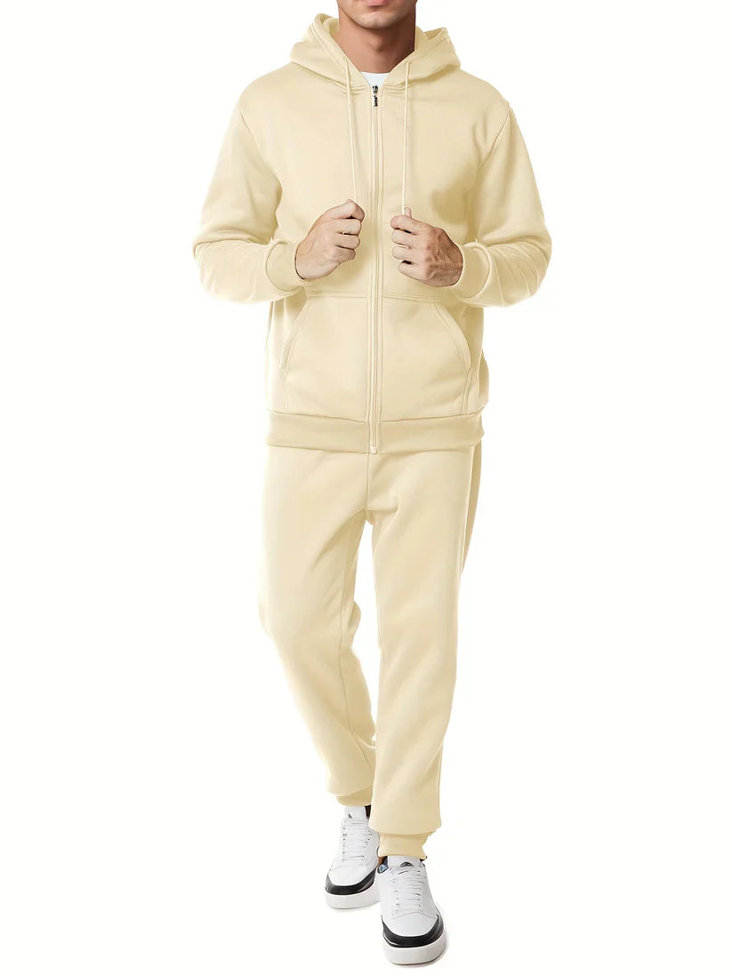 Comfortable Men's Cotton Hoodie and Pant Set Casual Wear