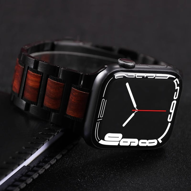 Brown Leather and Stainless Steel Watch Strap, Classic Style
