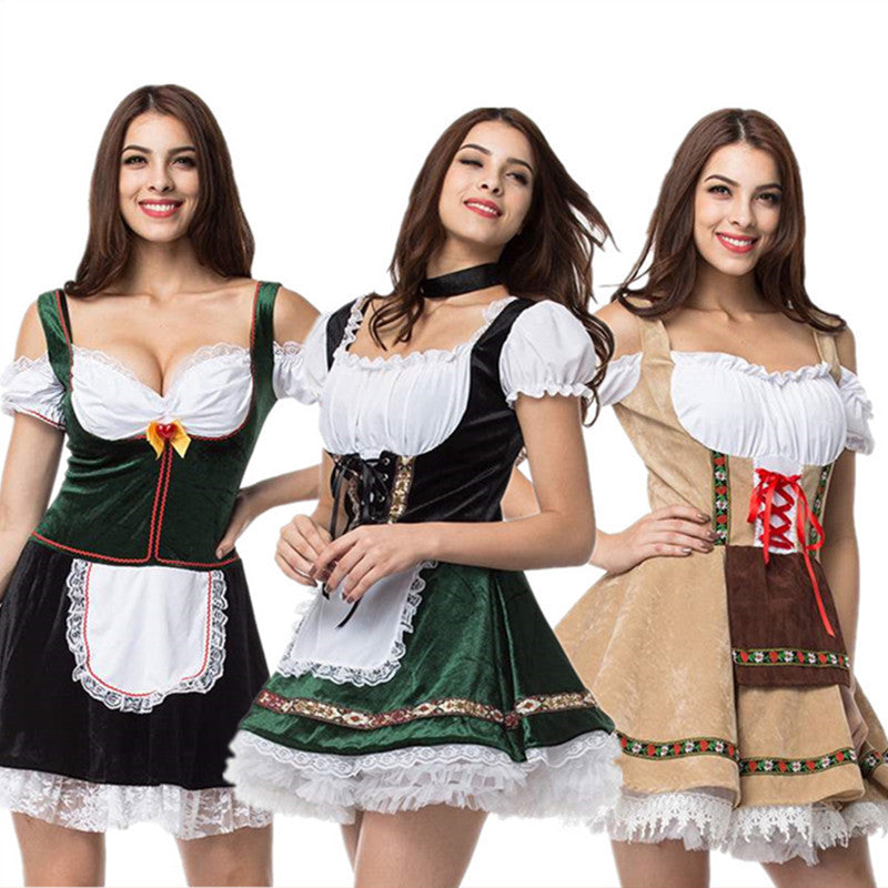 Plus Size Funny Beer Maiden Costume Dress - BritishElegance