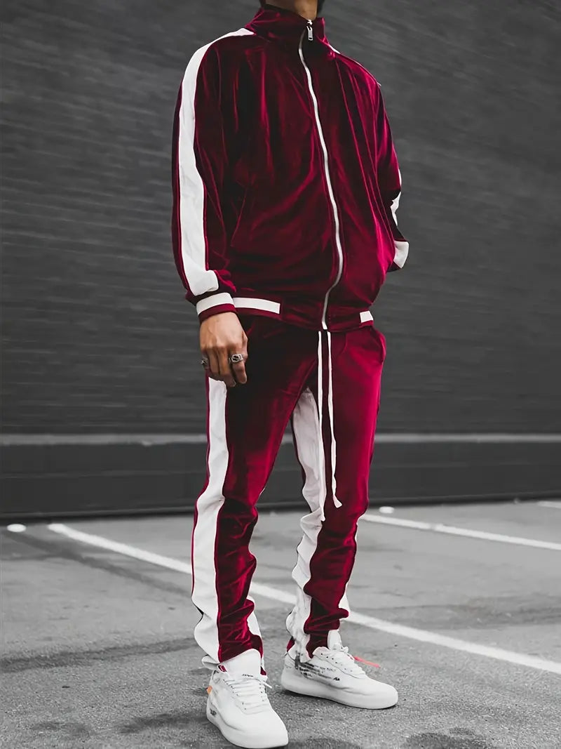 Men's Jackson Velvet Full-Zip Tracksuit