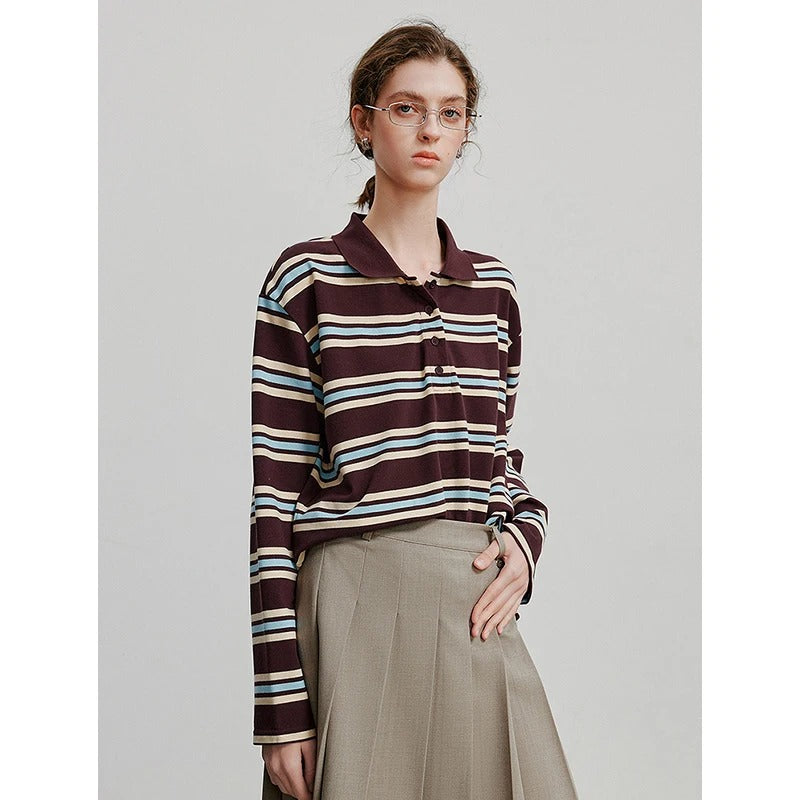 Classic Striped Long Sleeve Shirt - BritishElegance