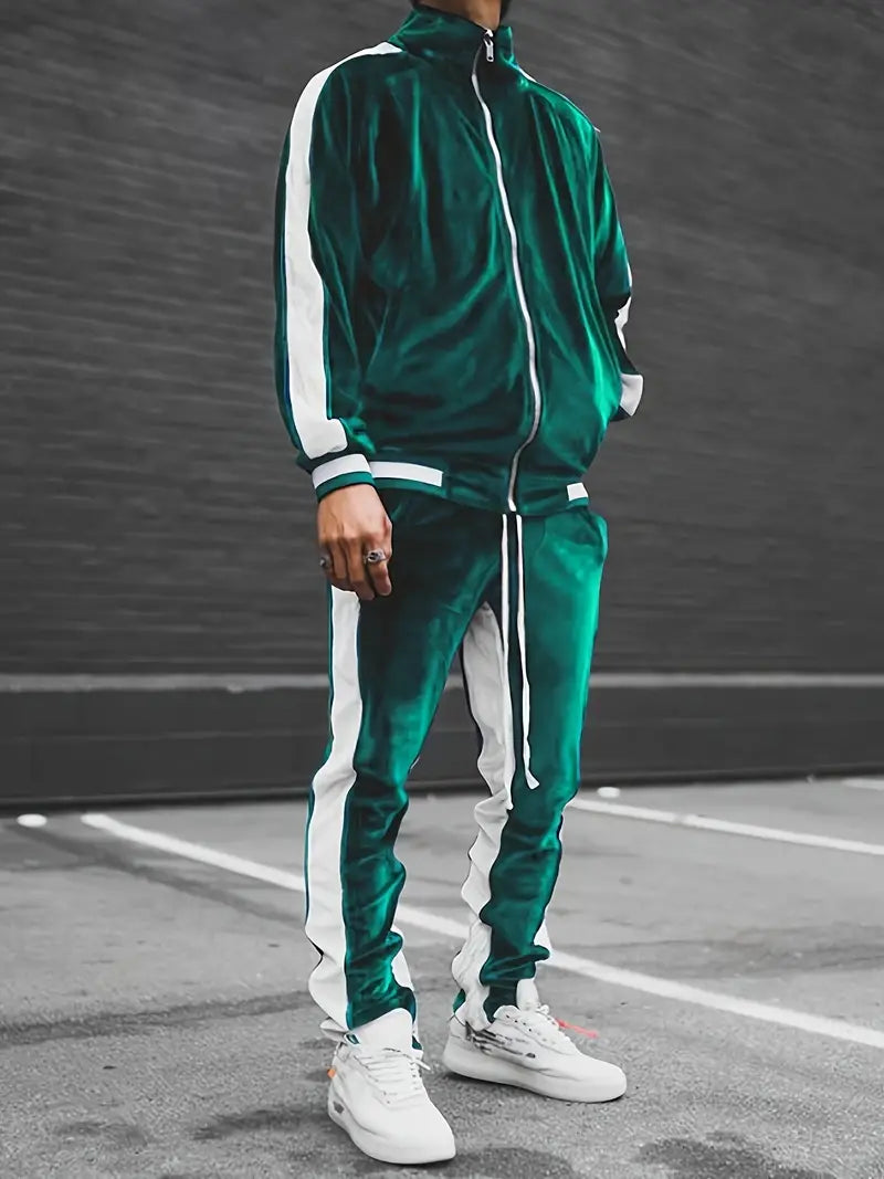 Men's Jackson Velvet Full-Zip Tracksuit