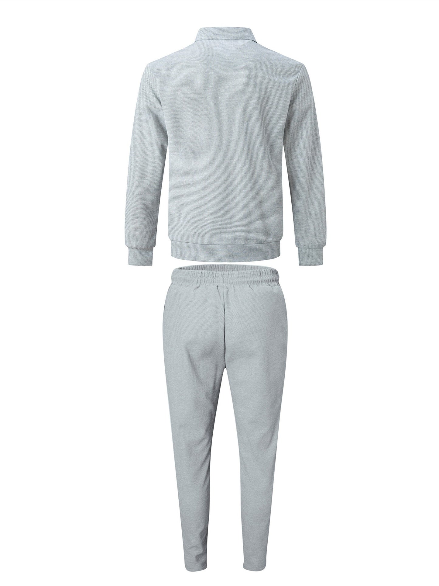 Comfortable Mens Full Zip Tracksuit Set with Collar
