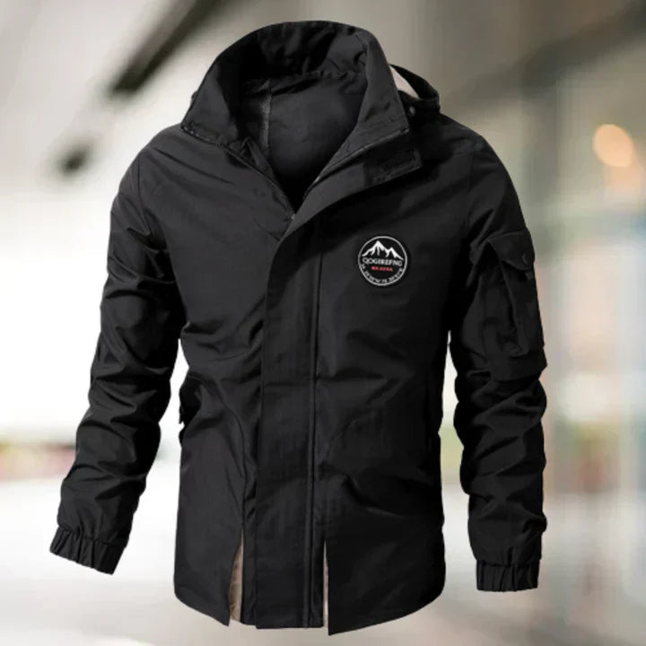 Military-style windproof cargo bomber jacket by Xavian
