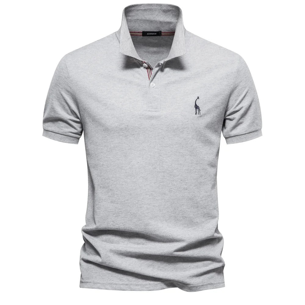 Classic Polo with Giraffe Embroidery