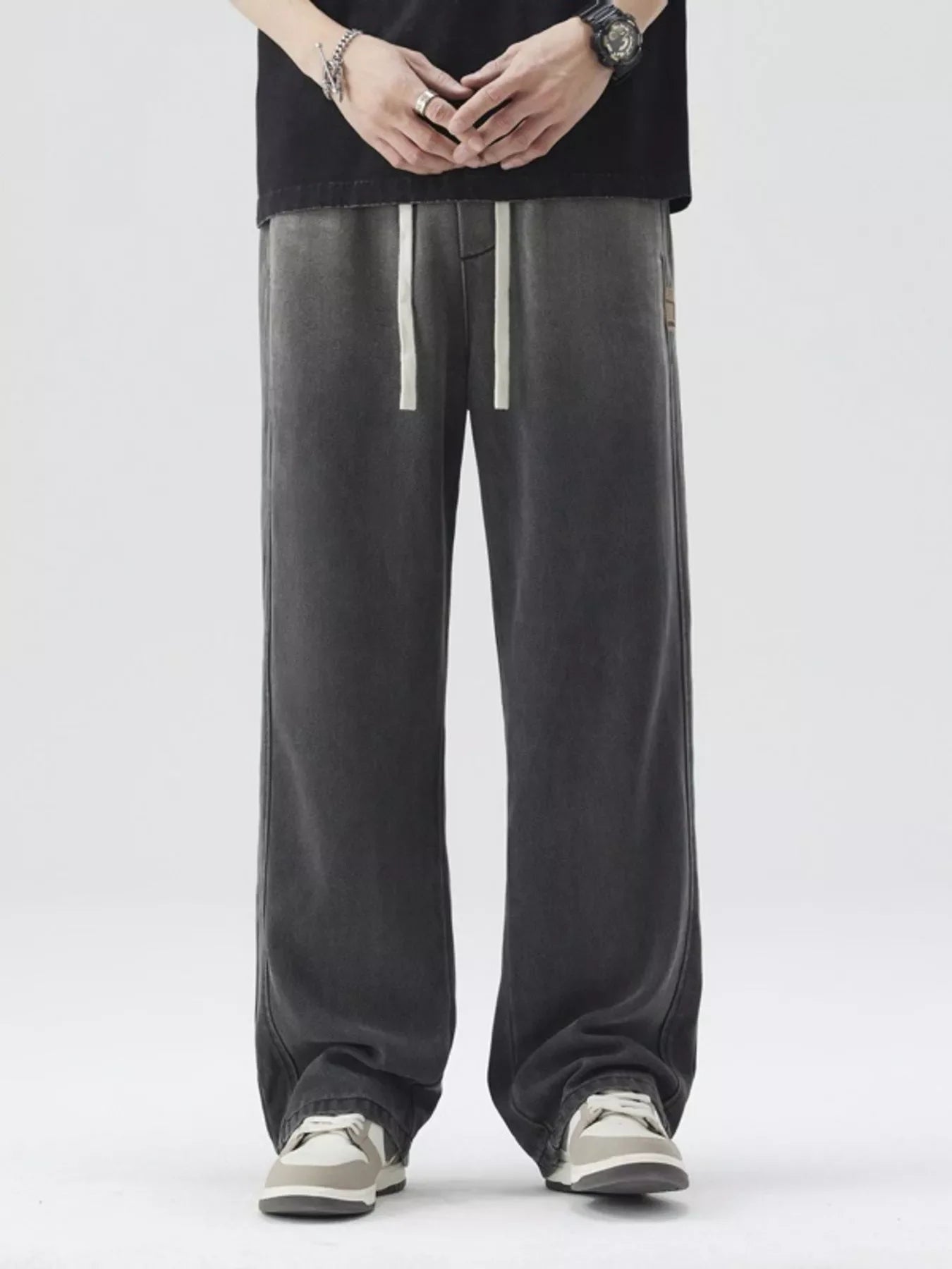 Relaxed Fit Mens Elastic Waist Jeans - BritishElegance
