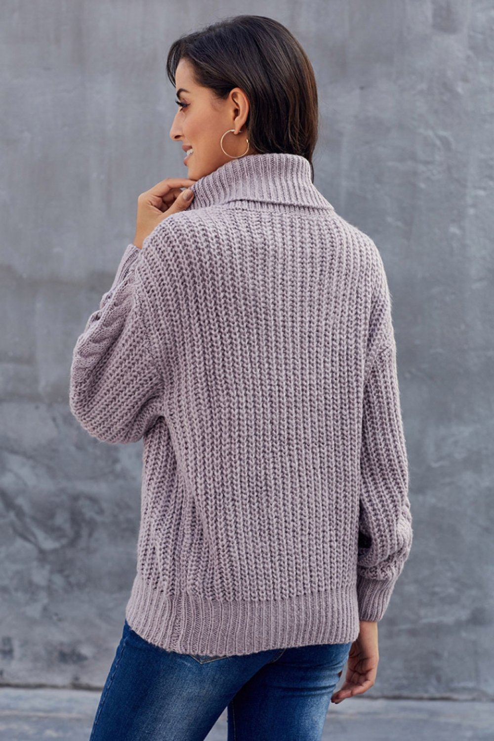 Patricia | Stylish Turtleneck Sweater for Women with a Chunky Braided Pattern
