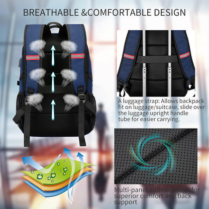 Water-Resistant Laptop Backpack with USB Port & Anti-Theft Design – TechPro (1+1 FREE Limited Promo)