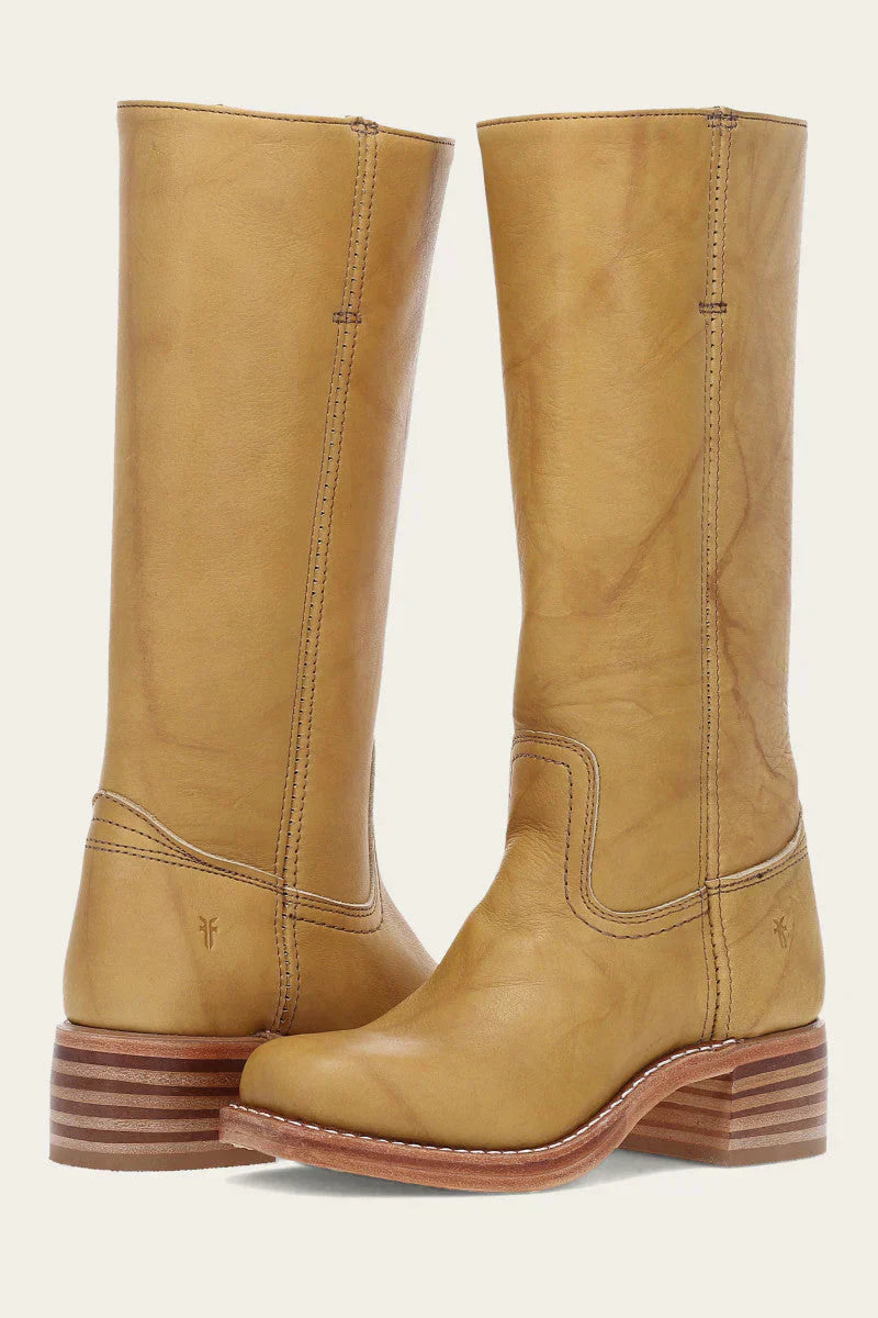 Freya Classic Western Boots | Stacked Heel Rounded Toe Boots